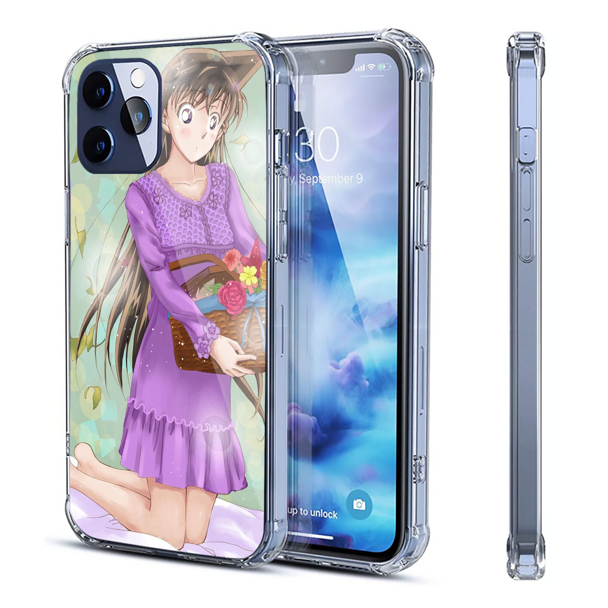 （画像用） 名探偵コナン Detective Conan 【iPhone 12シリーズ対応】透明スマホケース（クリアソフトケース）